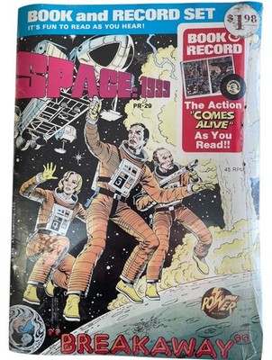 Vintage Gerry Andersons 1976 Space 1999 Book & Record Set - Breakaway - By Power