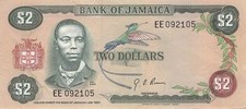 Jamaica 2 Dollars 1976 P-60a AU