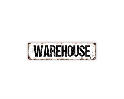 Warehouse Sign | Industrial Building Wall Art | Storage Facility Business