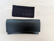 New L.A.M.B. Magnetic Black Eyeglass Sunglass Case Semi-Hard with Cloth