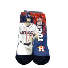 For Bare Feet Houston Astros Kyle Tucker Road Warrior Player Crew Socks Youth