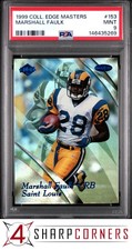 1999 COLLECTOR'S EDGE MASTERS #153 MARSHALL FAULK HOF #/5000 POP 2 PSA 9