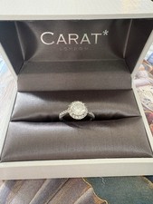Stunning brilliant cut CZ Diamond halo ring by Carat* London