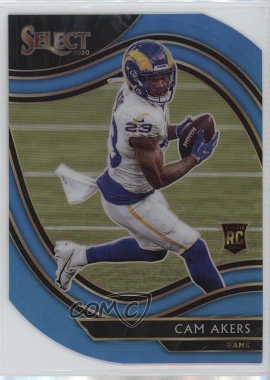 2020 Panini Select Field Level Light Blue Prizm Die-Cut Cam Akers Rookie RC 13kb
