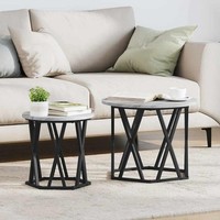 Nesting Beistelltische 2Er Set Grau Sonoma Ingenieurholz