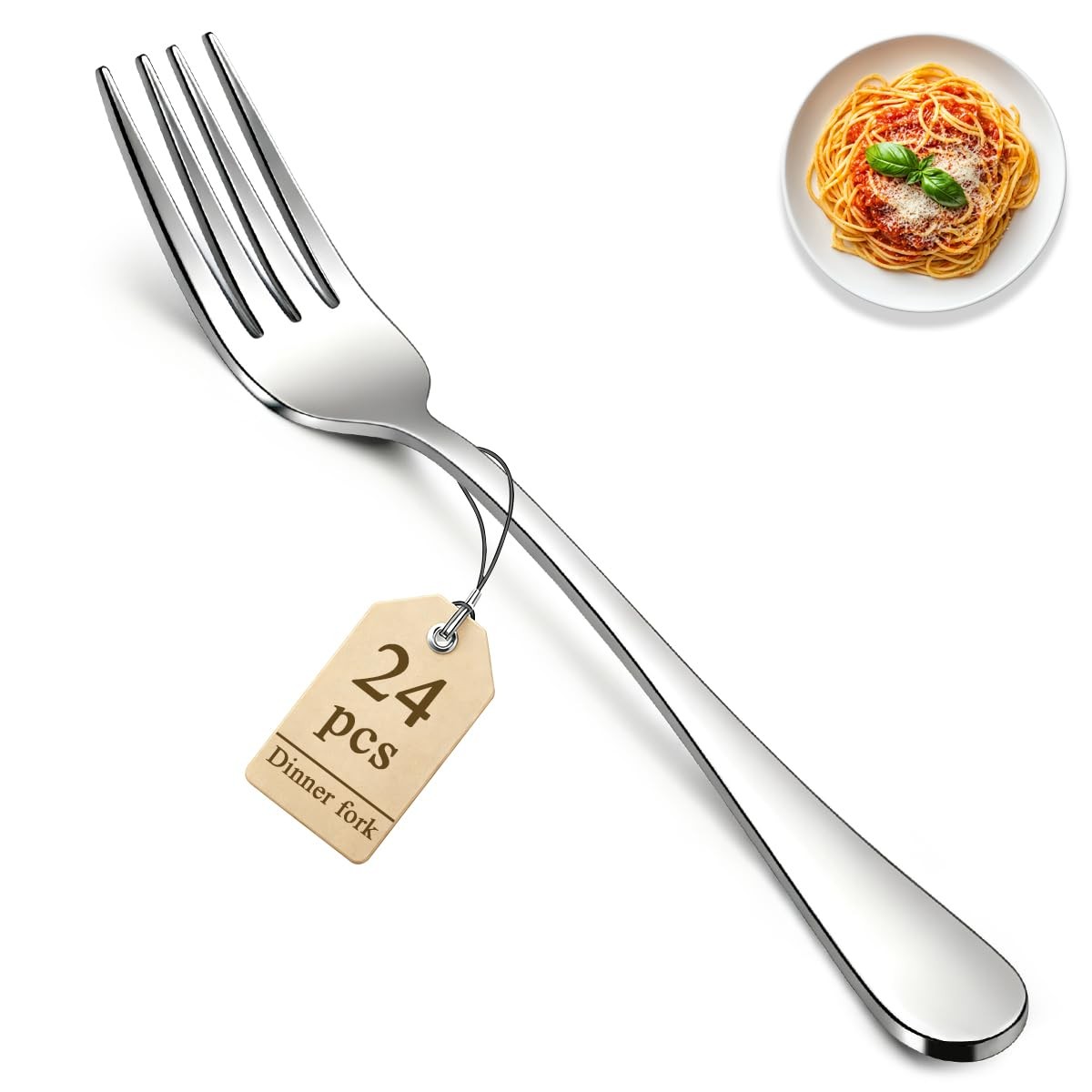 Salad Dessert Fork Set Stainless Steel Silver Flatware set 1