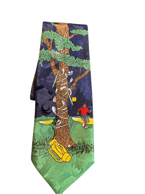 A. Rogers, golf novelty, theme 100 % silk funny Tie 57