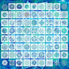 72 Pcs Small Mandala Stencils for Crafts Reusable, 3 Inch