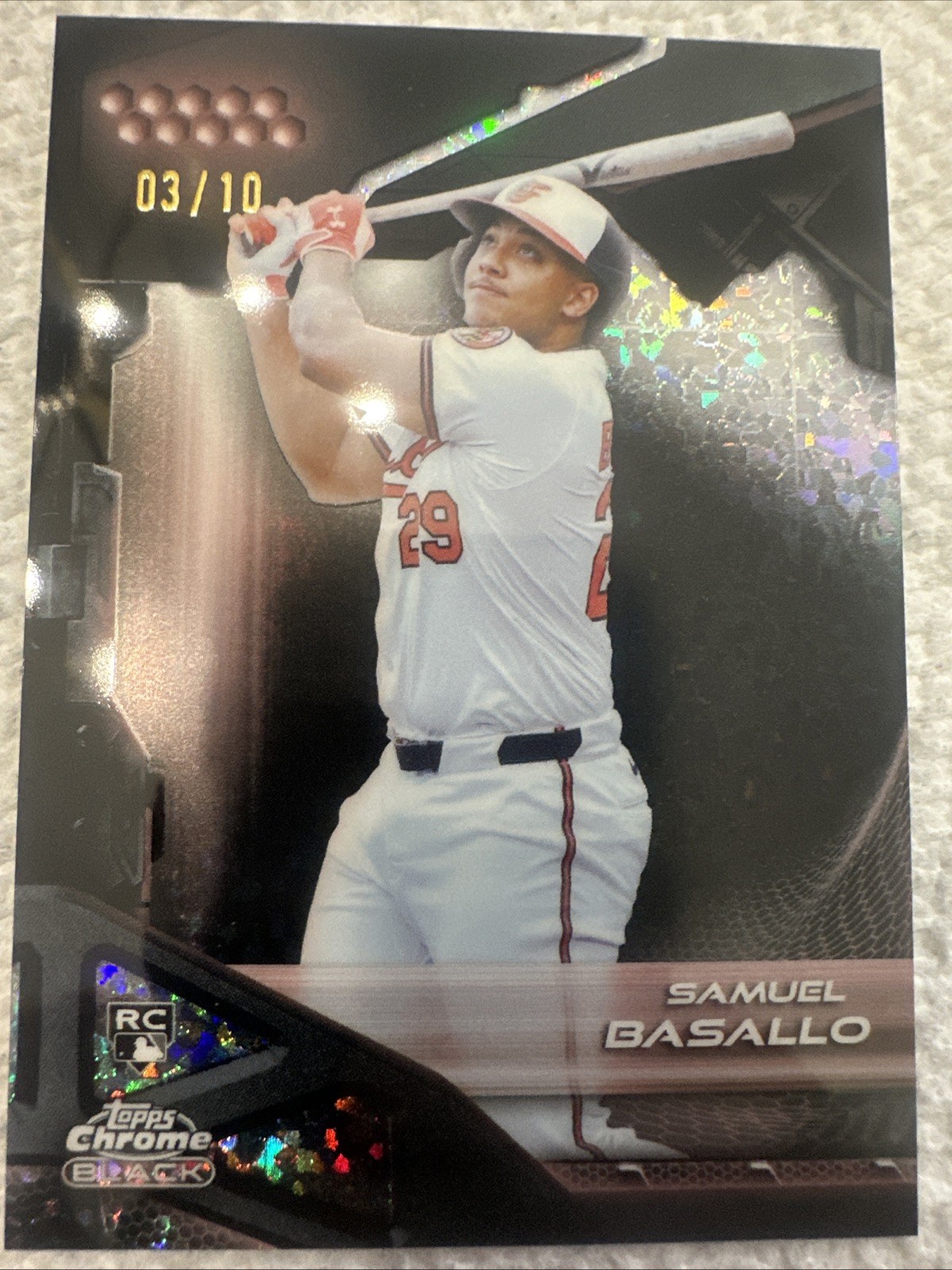 2026 Topps Chrome Black Rose Gold 3/10 Samuel Basallo