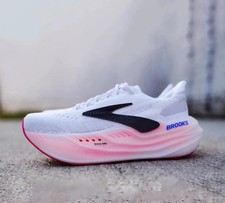 Brooks Glycerin Max White Grey Pink Men  s Size Sneaker Shoes