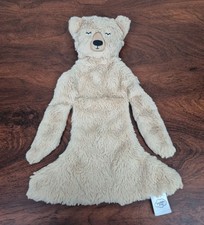 Slumberkins Honey Bear Security Blanket Baby Lovey Tan Plush 14" Flat 2021- Read