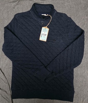 NWT Faherty Men's Epic Quilted Fleece Pullover Navy Medium