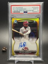 2023 Bowman Chrom 1st Auto Yellow Ref /75 #CPA-HRO Hector Rodriguez PSA 10
