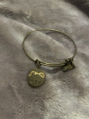 Alex And Ani Bracelet NYC Charm Dangle 2015 Brass Gold Tone New York Casual