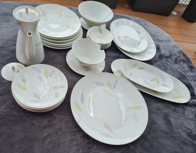 Konvokut Tafelservice Rosenthal Vintage Design Serie Form 2000 Bunte Blättchen