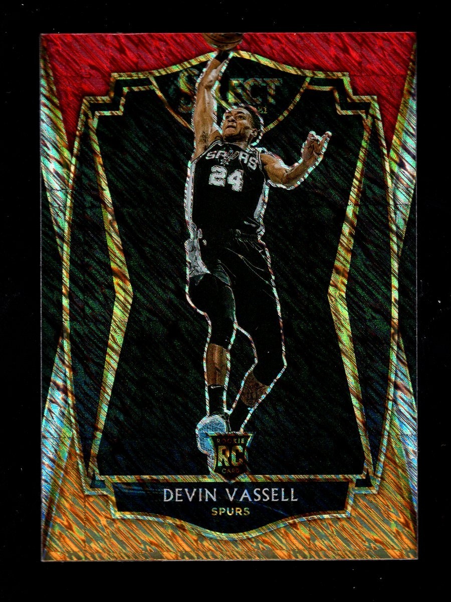2020-21 SELECT PREMIER TRI COLOR PRIZM #179 DEVIN VASSELL RC SPURS