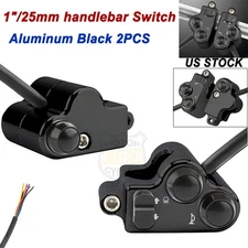 1" Handlebar Horn Turn Switch Signal Headlight Control Button For Harley Softail
