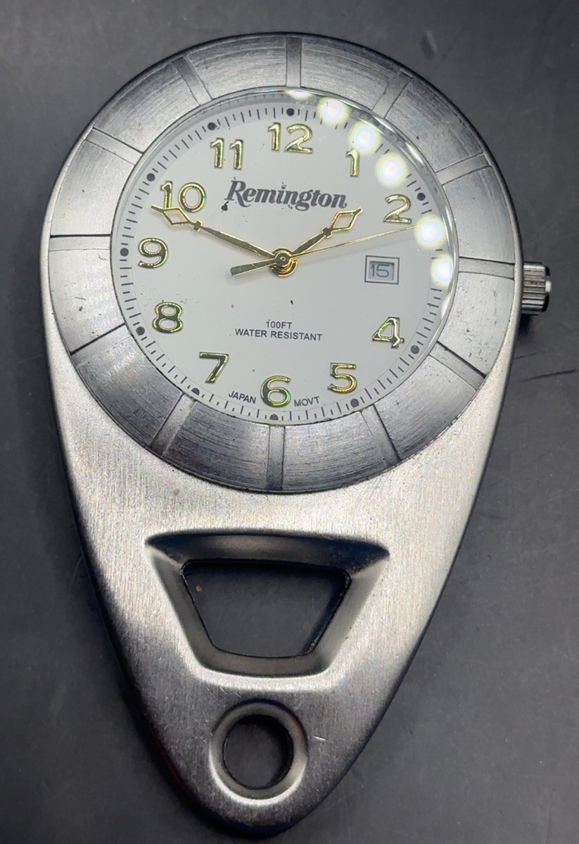 VINTAGE Stainless Steel Remington Pocket Watch Japan Movement B599