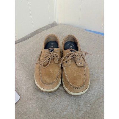 Sperry Top-Sider 7 Seas 3-Eye Tan Leather Boat Shoes Mens 10.5M STS17627