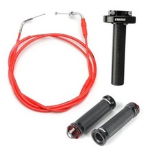 Throttle Assembly Set, 7/8'' Grips 22mm Twist Throttle with Cable, Fit for Red