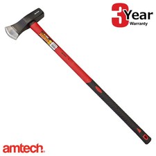 LOG SPLITTING MAUL AXE 6lb FIBREGLASS SHAFT WOOD CHOPPER AMTECH 3 YEAR WARRANTY
