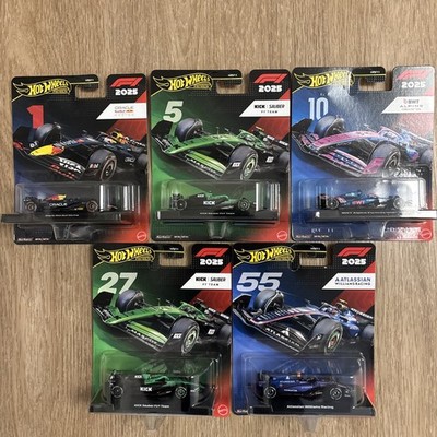 Hot Wheels Premium 2025 F1 Formula 1 Complete Set of 10 by Mattel