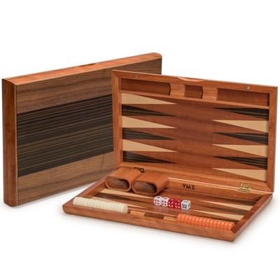 Wooden Inlaid Backgammon Game Set, ''Pasadena'' - 15''