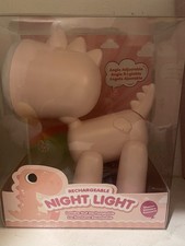 Rechargeable Dinosaur Night Light, Pink, Angle Adjustable for Kids Bedroom