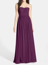 Jenny Yoo Aidan Convertible Chiffon Gown Violet Bridesmaid Dress Size 18 NWT