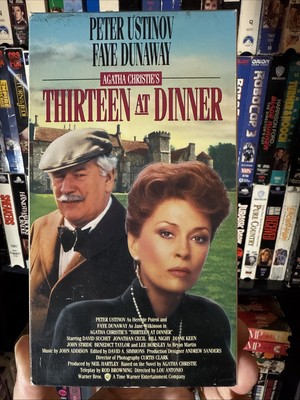 Agatha Christie's Thirteen At Dinner 1985 VHS Rare NON RENTAL LIKE
