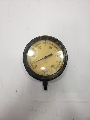 #ad Vintage Crosby AA Pressure Gauge 0 200 PSI 6.5” Dial Boston USA Industrial $79.99