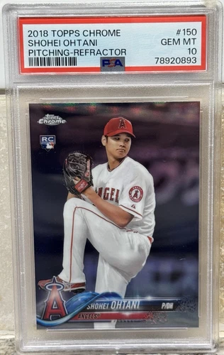 2018 TOPPS CHROME PITCHING-REFRACTOR #150 SHOHEI OHTANI ROOKIE RC PSA 10