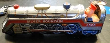 VTG Silver Mountain Express Tin Toy Train #3525 Modern Toy Co. Japan 1960s Clean