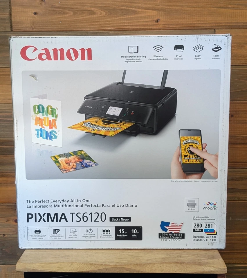 Canon Pixma TS6120 Inkjet Multifunction Printer - Brand New in Box - Black Model - Image 2 of 2