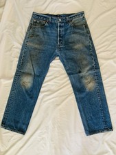 Vintage 90s Levi s 501XX Jeans Mens 32x26 Blue Denim Button Fly USA 1996 1