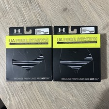 NWT Under Armour UA Pure Stretch Black/White Cheeky OSFA Underwear Lot Of 2