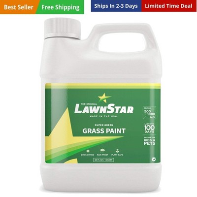 Grass Paint Concentrate 500-1,000 sq ft - for Dormant, Patchy or Faded Lawn -...