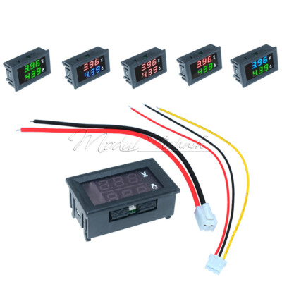 Digital Voltmeter Ammeter DC 0-100V 10A Dual LED Display Voltage AMP Volt Meter