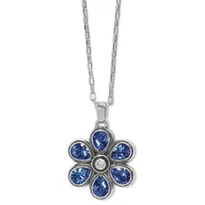 NWTag Brighton BELLISSIMA FIORE BLUES Reversible Crystal Flower Necklace MSRP$98