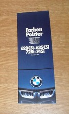 BMW 6 & 7 Series Interior & Exterior Colour Guide Brochure 1982 - 628CSI 635CSI