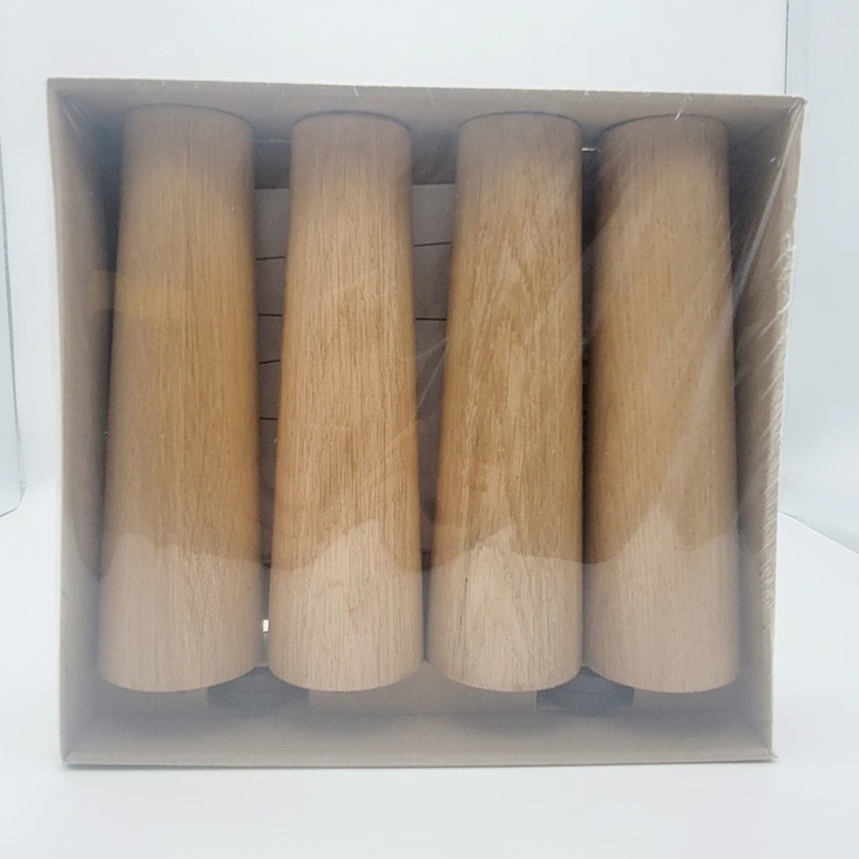 Set of 4 Ikea BRYNILEN Furniture Legs Solid Oak Wood 7 7/8 " Mid Century Modern - Image 2 of 2