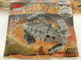 3 Lego Star Wars ships 30275 Polybags Tie Advanced Prototype