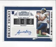 2019 Contenders Draft Blue Foil #147 Alex Wesley RC AUTOGRAPH Northern Colorado