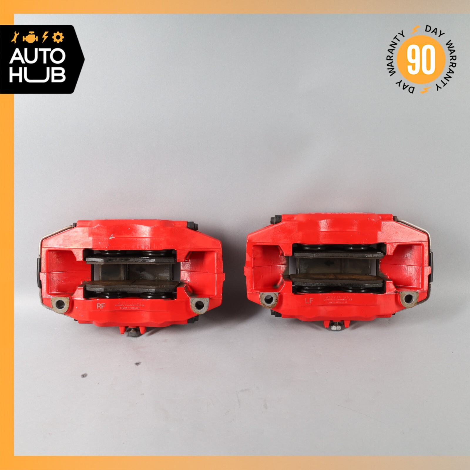 10-14 Lotus Evora Front Left & Right Brake Caliper Calipers Red Set of 2 OEM 32k