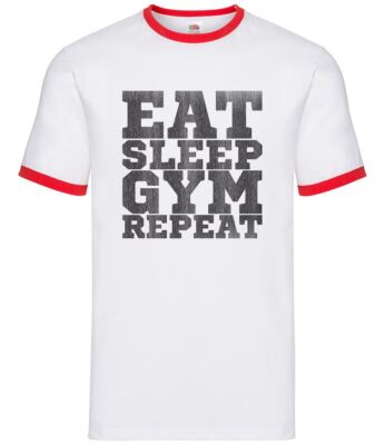 Eat Sleep Gym Repeat - Herren Klingel - Übung Gewichte Fitness Lifting