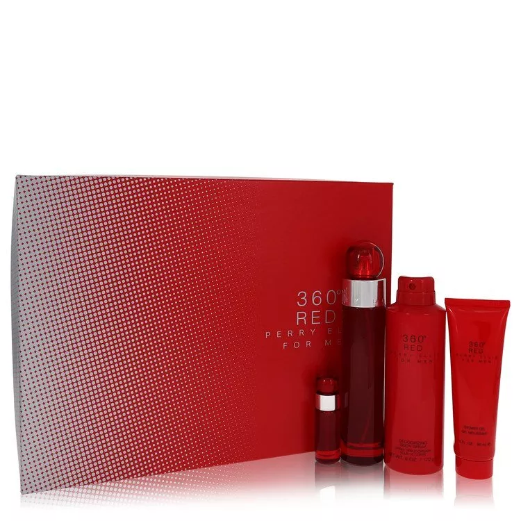 Perry Ellis 360 Red by Perry Ellis Gift Set -- 3.4 oz Eau De Toilette Spray  + .