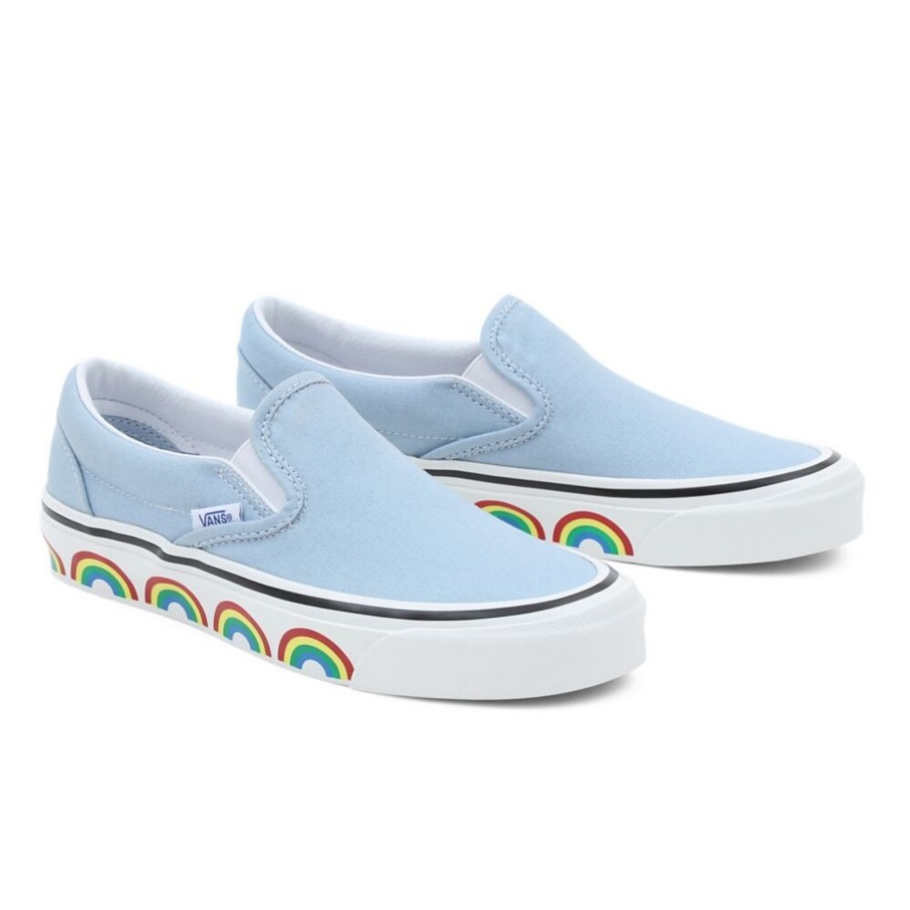 VANS★CLASSIC SLIP ON 98 DX★キャンバス★兼用★2色 New Vans Classic Slip-On 98 DX Og Rainbow Tape Light Blue
