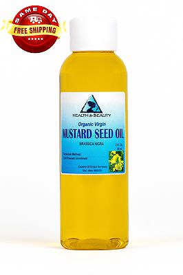MUSTARD OIL UNREFINED ORGANIC by H&B Oils Center COLD PRESSED PREMIUM PURE 2 OZ