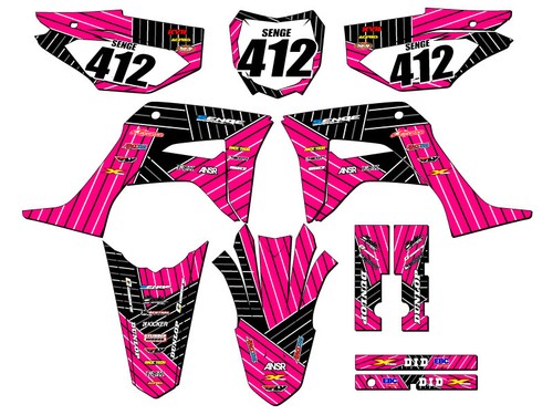 2019-2023 CRF 125 RACE SERIES Pink Senge Graphics Kit Compatible with Honda - Picture 1 of 10