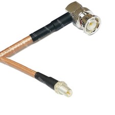 RG400 BNC MALE ANGLE to RP-SMA FEMALE RF Cable FAST-SHIP LOT